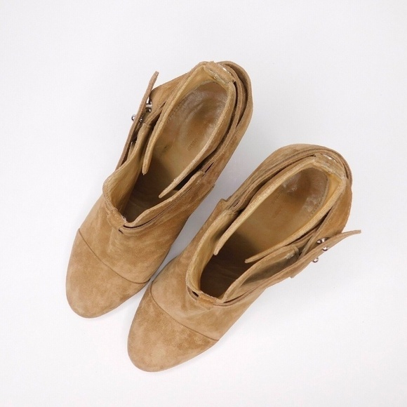 RAG & BONE Harrow Suede Ankle Boots Bootie Ankle Straps Hazel Tan 36.5 - Picture 8 of 13